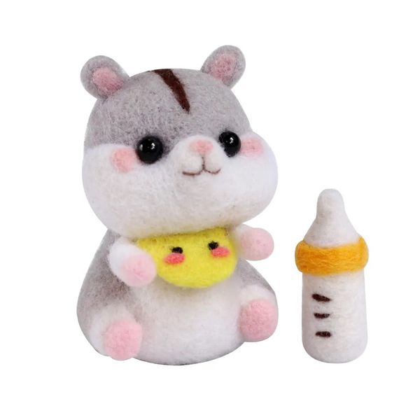 Needle Felt Kit - Feeding Bottle Hamster