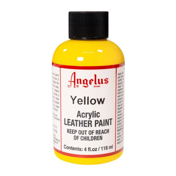 Angelus Acrylic Leather Paint - Yellow 4oz