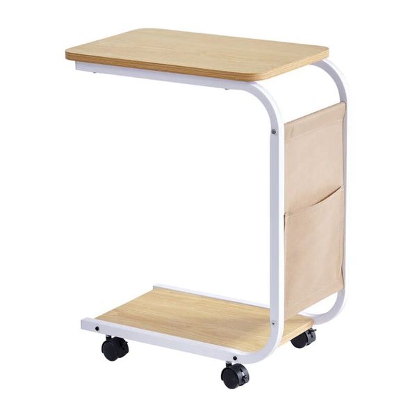 Portable 2 Tier C-Shape Coffee Table