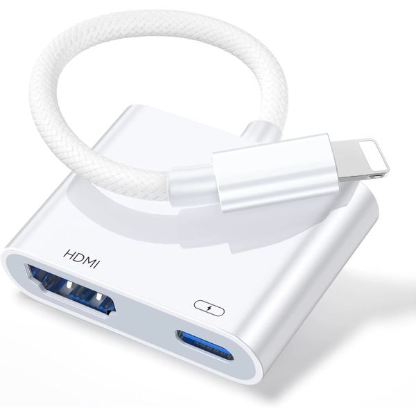 HDMI Adapter Compatible With iPhone , 1080P HD Digital AV Video Audio