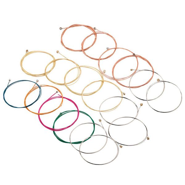 3 Sets of Acoustic Folk Guitar String Set Strings Stainless Steel Wire