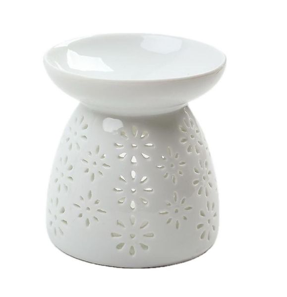 Large White Aroma Oil Burner