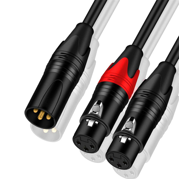 XLR to XLR Y-Splitter Cable Balanced 2 XLR to XLR Audio Adapter,A
