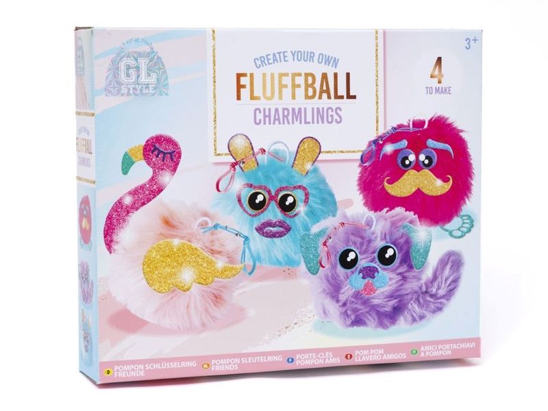 GL Style Craft Fluffball Pom-Pom Charms