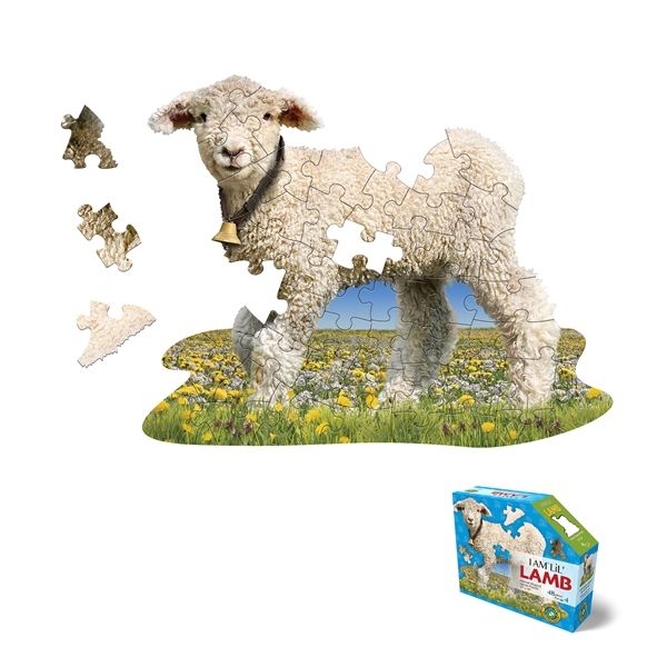 I am Lil' Lamb Animal - Shaped Jigsaw Puzzle 48 Pieces by Madd Capp