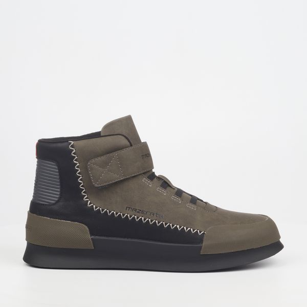 mazerata Valentino 1 Olive Boys Faux Nubuck Ankle Boots