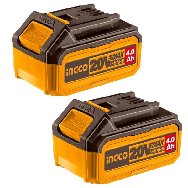 Ingco - Li-ion Battery Pack - (20V - 4.0AH) - Pack of 2