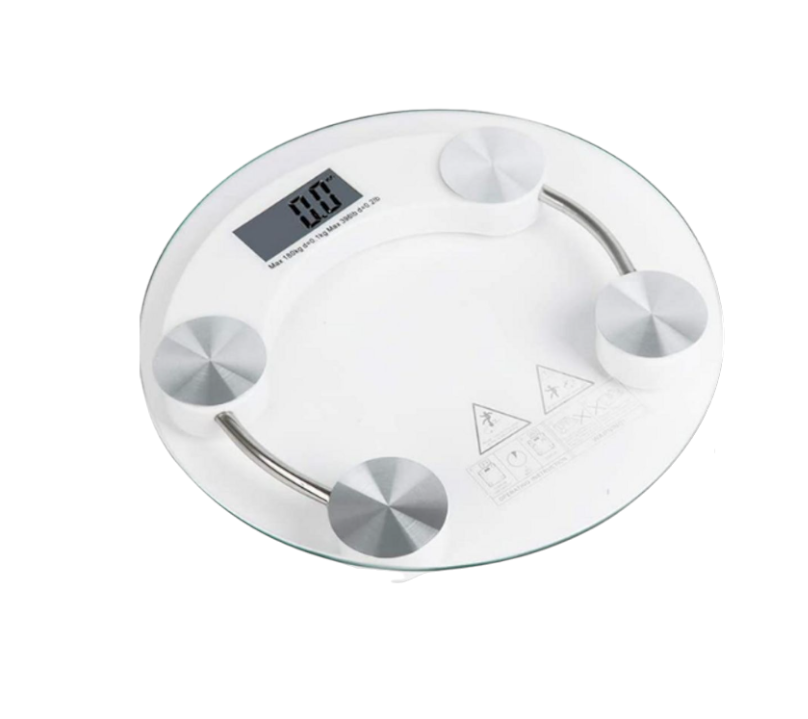 Home Bathroom Round Tempered Glass Weighing Scale | Shop Today. Get it ...