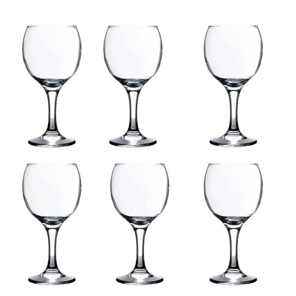 6 Piece Crystal Wine Glasses 3011