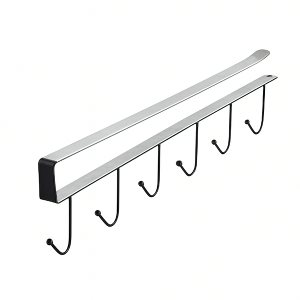 Multipurpose 6 Hook Kitchen Under Shelf Rack - 4 Pack
