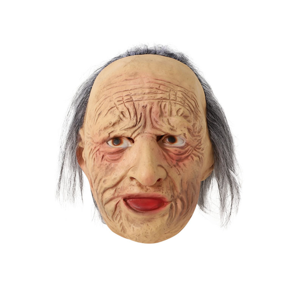 Creepy Wrinkled Old Man Full Face Latex Mask