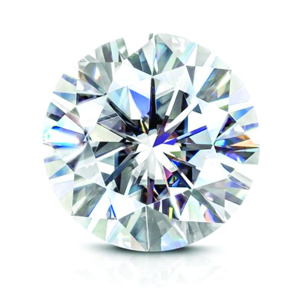 1ct Moissanite, Brilliant Round Cut, 6.5mm