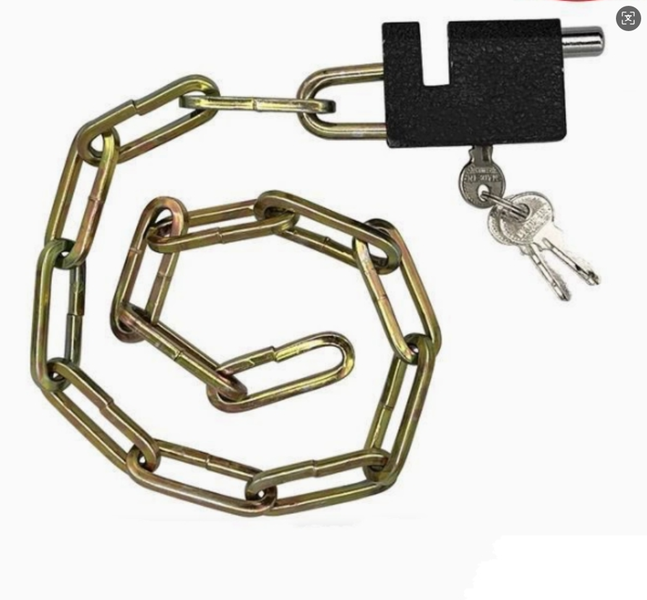 Security Chain Lock with 3 Keys, Anti-Cut Lock for Mountain Bike &amp; E-Bike
