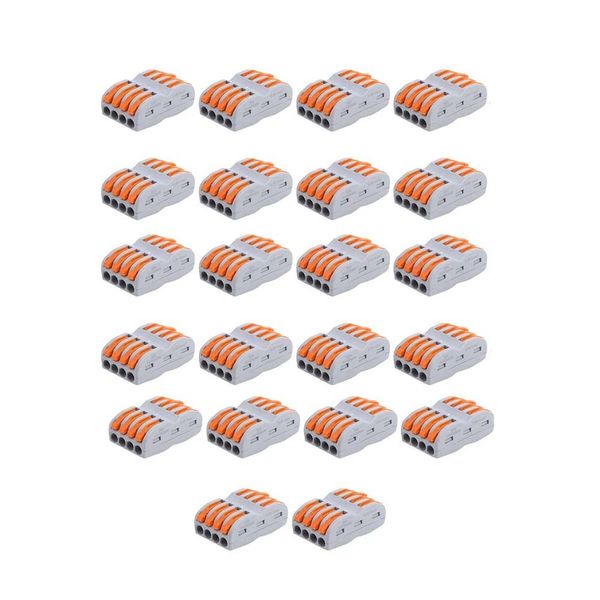 22 Piece Lever Wire Connectors 4 In 4 Out Butt Wire Terminal Connectors