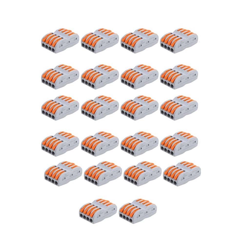 22 Piece Lever Wire Connectors 4 In 4 Out Butt Wire Terminal Connectors