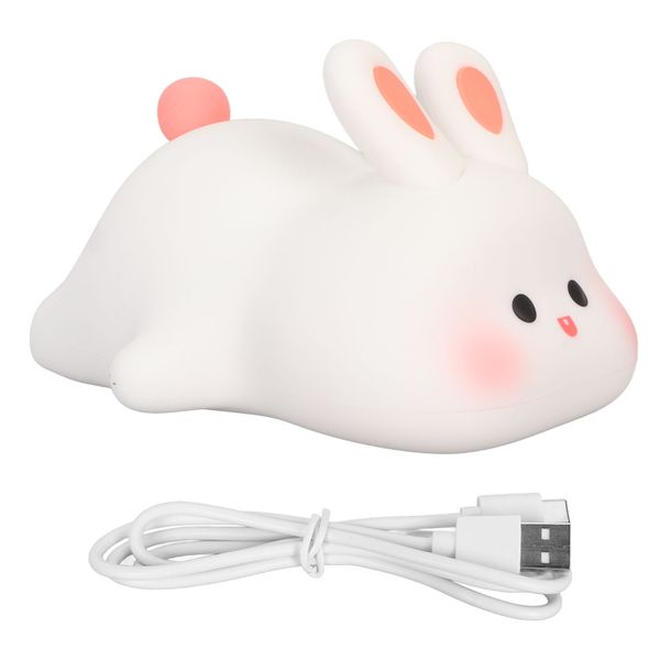 Kawaii Bunny Soft Silicone Night Light (USB Rechargeable)