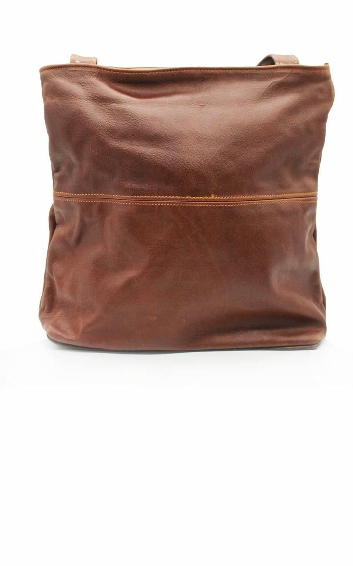 Genuine Leather Amanda Hand bag Dark Brown