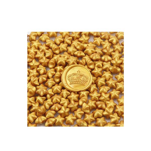 Trocraft Gold Wax Seal Beads With Metallic Luster 100pc