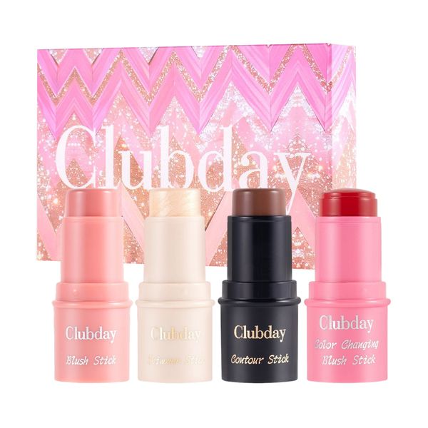 4 Contour Stick Set Makeup Stick with Blush Highlight Natural Finish