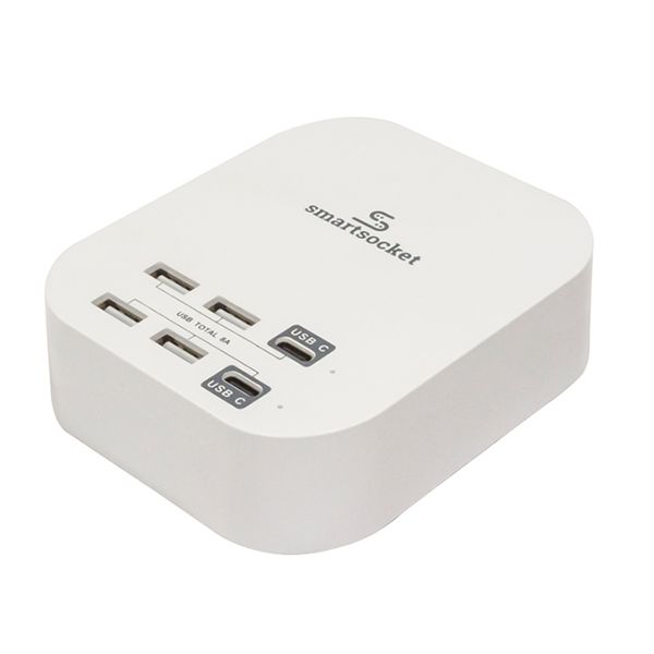 Smartsocket USB Power Charging Station 8 Amp - White