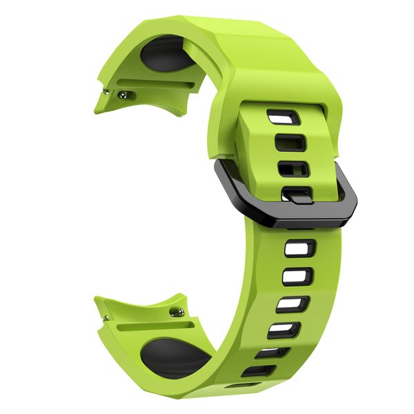 Wave Pattern Strap for Samsung Galaxy Watch 4/5/6/7 - Green &amp; Black
