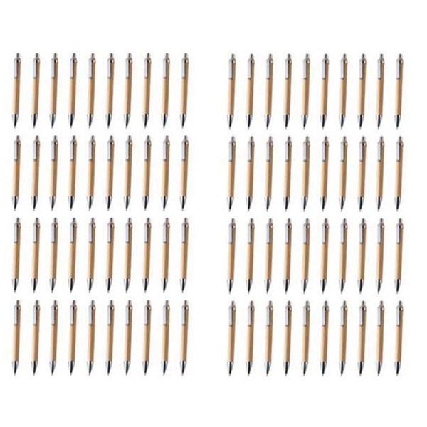 80Pcs Ballpoint Pen Set Bamboo Ballpoint Pen Office &amp; School Supplies Pens
