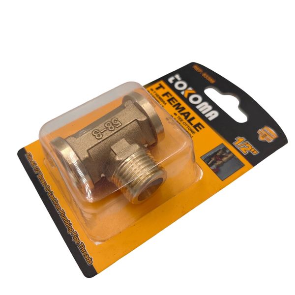 Tokoma 1/2" Brass T Female Fitting
