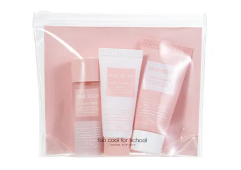 too cool for school-Pink Relief Starter Skin Toner Cleanser Moisturiser Kit