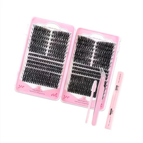 DIY Volumizing Eyelash Extension Kit 10-16mm 572Pcs Single Eyelash Set