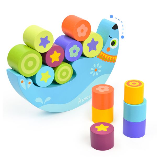 Mideer - Wooden Balancing Toy Set with Blocks - Sea Lion