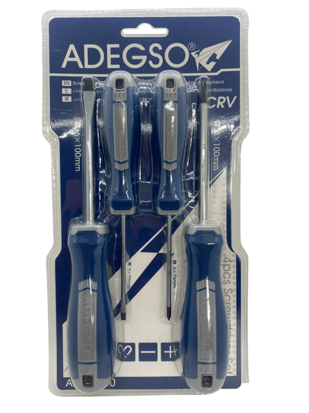 Adegso- CRV Screwdriver Set- 4 Piece