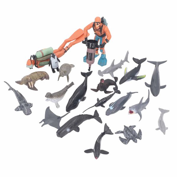 20 piece Marine Animal Models Educational Realistic Ocean Sea Animal Model
