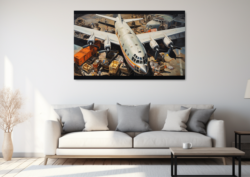 Canvas Wall Art - Aerial Freight Overview - HD0080