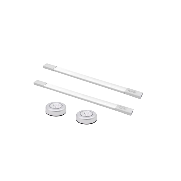 2pc 50cm LED Rechargeable Sensor Cabinet Lights With 2 Round Touch Lights
