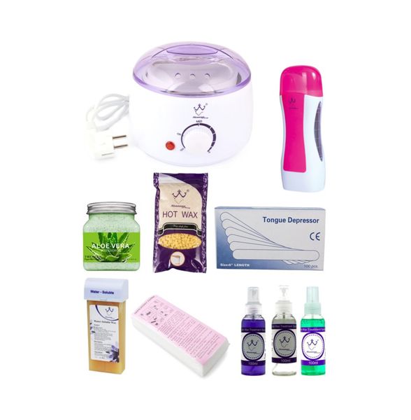 Professional Hot &amp; Strip Waxing Kit - 10 Pieces
