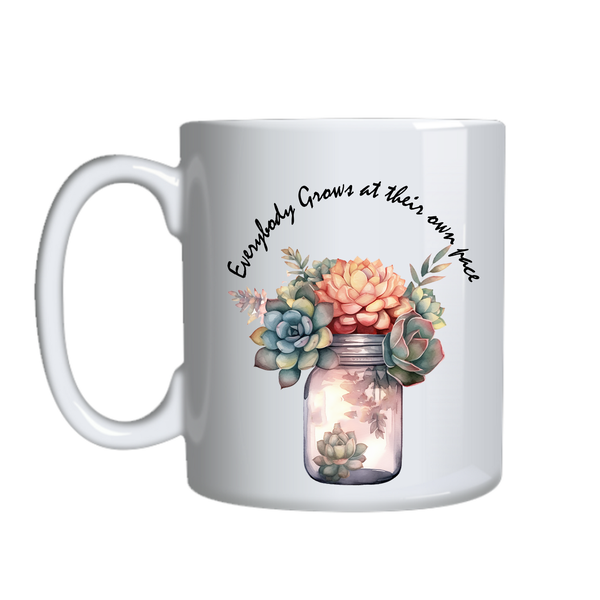 Own Pace Coffee Mugs for Succulant Lovers Graphic Cup Birthday Present027