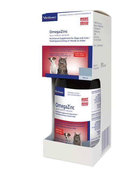 OmegaZinc Nutritional Supplement for Dogs and Cats 500ml