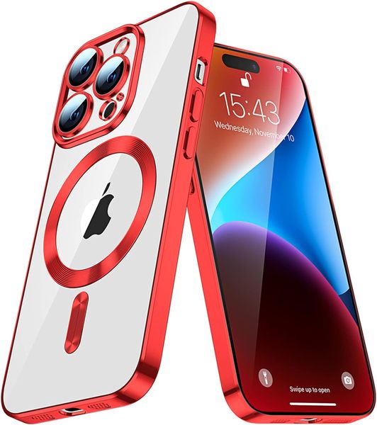 Mag Safe Cover for IPhone 14 Pro Max Red