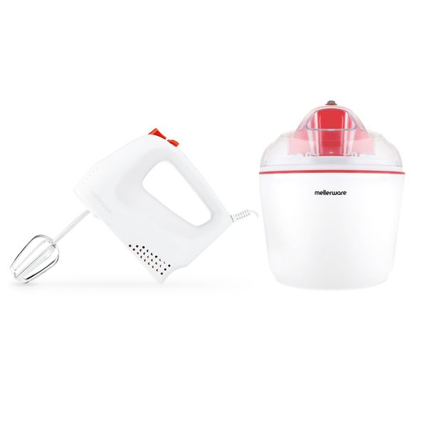 Mellerware Pack 2 Piece Hand Mixer + Ice Cream Maker "Summer Pack