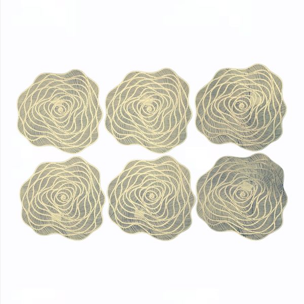 Metallic Placemat 6 Piece Gold