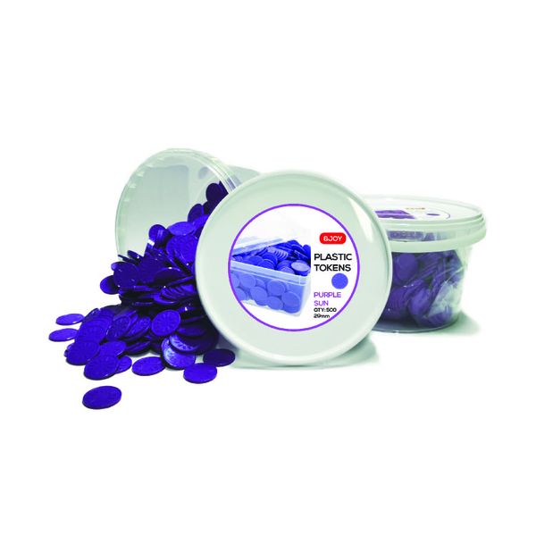 &amp;Joy - Plastic Tokens | Coins | Discs - Purple Sun