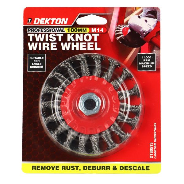 Dekton 100mm M14 Wire Knot Cup Wheel Brush