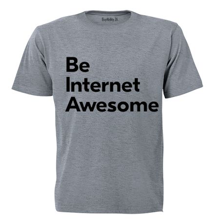 Be Internet Awesome - Kids T-Shirt - Grey