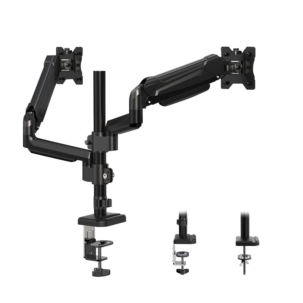Bontec dual monitor mount 34 gas spring arm pole stand max height