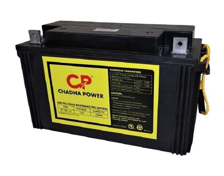 Chadha Power 12V 100Ah AGM Lead Acid and Gel Solar Battery