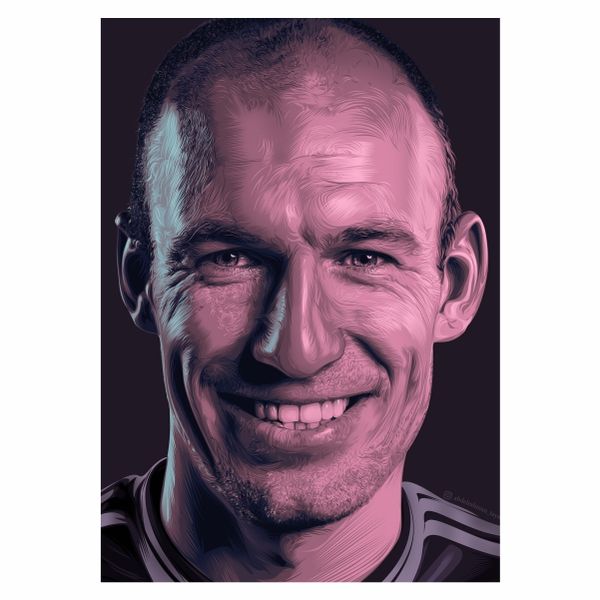 Arjen Robben Portrait - A1 poster