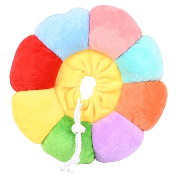 Cat -Colorful Sunflowers Luxurious Pet Recovery Neck Pillow