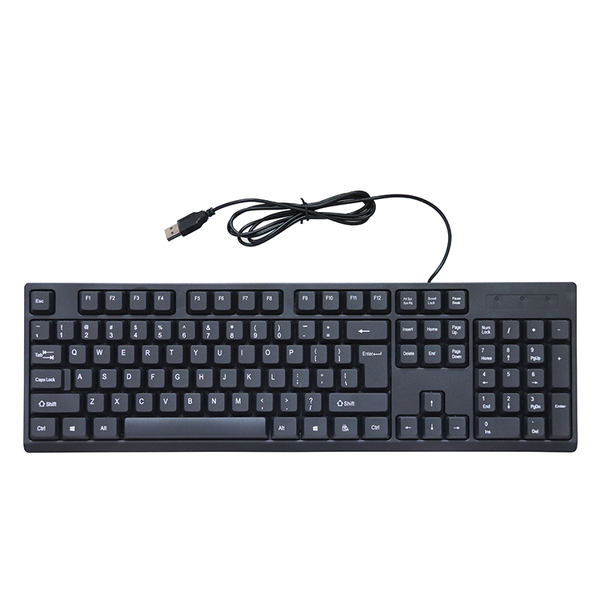 Wired Computer Keyboard - Durable, Ergonomic Design, Plug &amp; Play -B5691