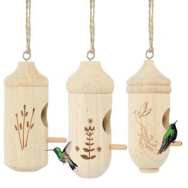 bird nesting boxes,3pcs Birdhouse Feeder, Hummingbird House