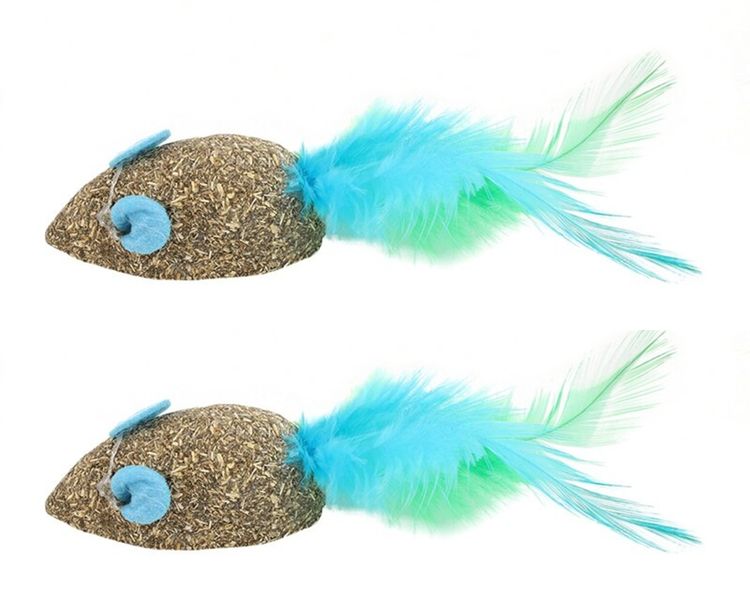 Mouse Shaped Catnip Cat Toy - 2 Piece